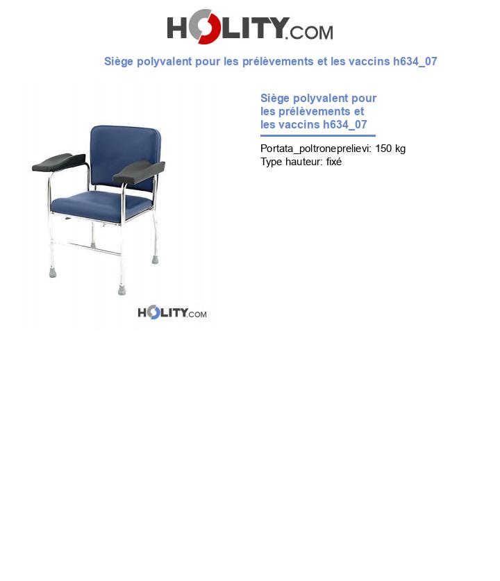 Siège polyvalent pour les prélèvements et les vaccins h634_07