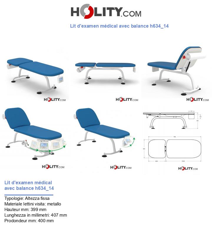 Lit d'examen médical avec balance h634_14
