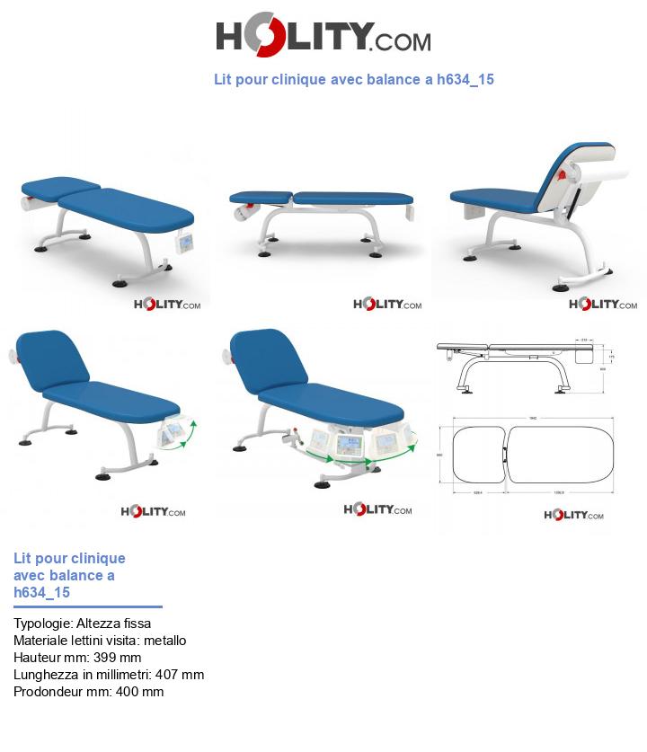 Lit pour clinique avec balance a h634_15