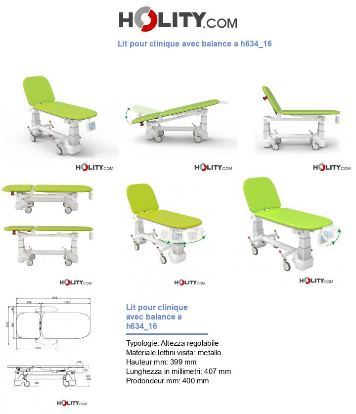 Lit pour clinique avec balance a h634_16