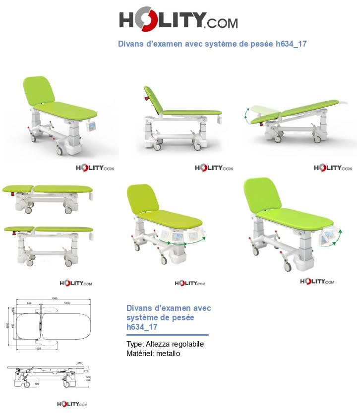 Divans d'examen avec système de pesée h634_17