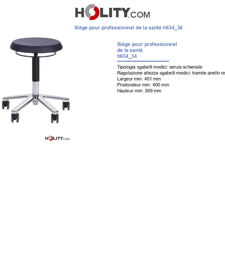 Siège pour professionnel de la santé h634_34