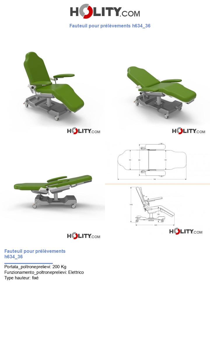 Fauteuil pour prélèvements h634_36