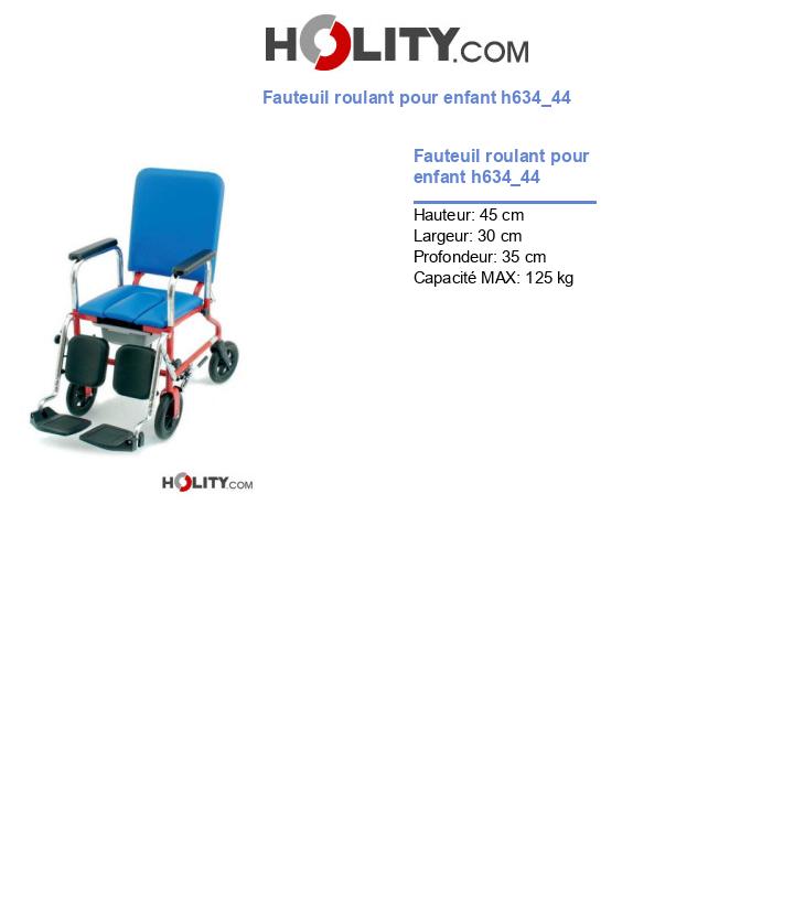 Fauteuil roulant pour enfant h634_44
