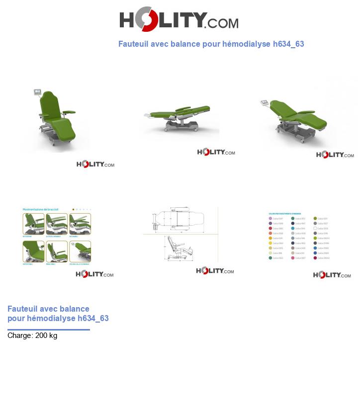 Fauteuil avec balance pour hémodialyse h634_63
