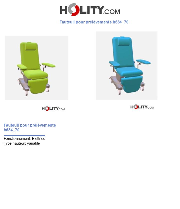 Fauteuil pour prélèvements h634_70