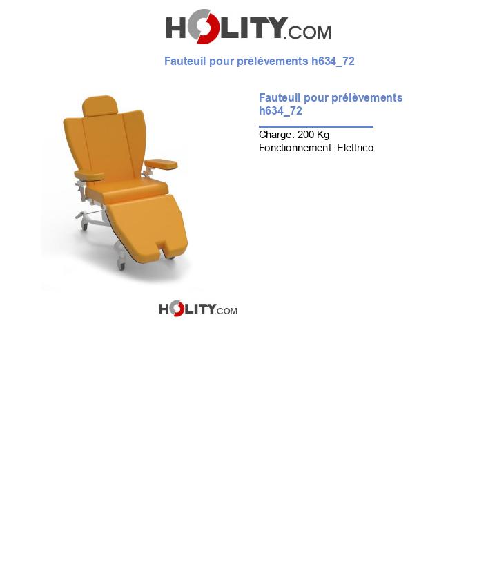 Fauteuil pour prélèvements h634_72