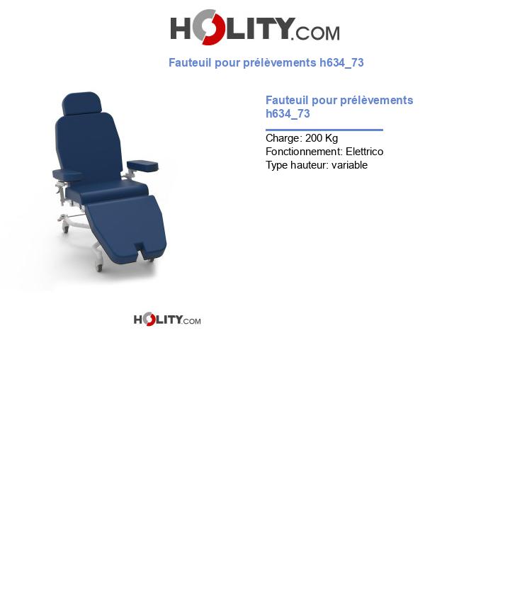 Fauteuil pour prélèvements h634_73
