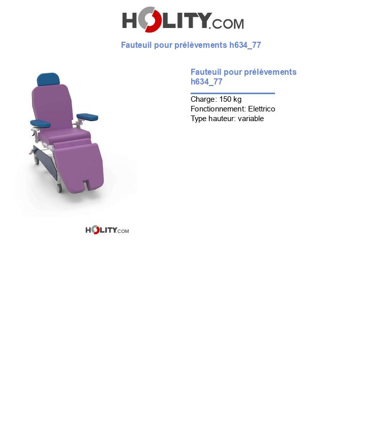 Fauteuil pour prélèvements h634_77