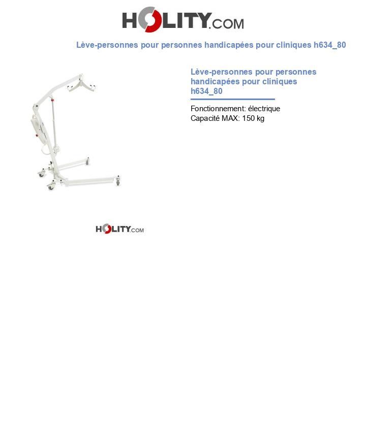 Lève-personnes pour personnes handicapées pour cliniques h634_80