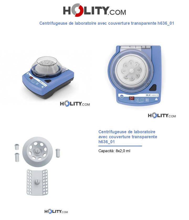 Centrifugeuse de laboratoire avec couverture transparente h636_01
