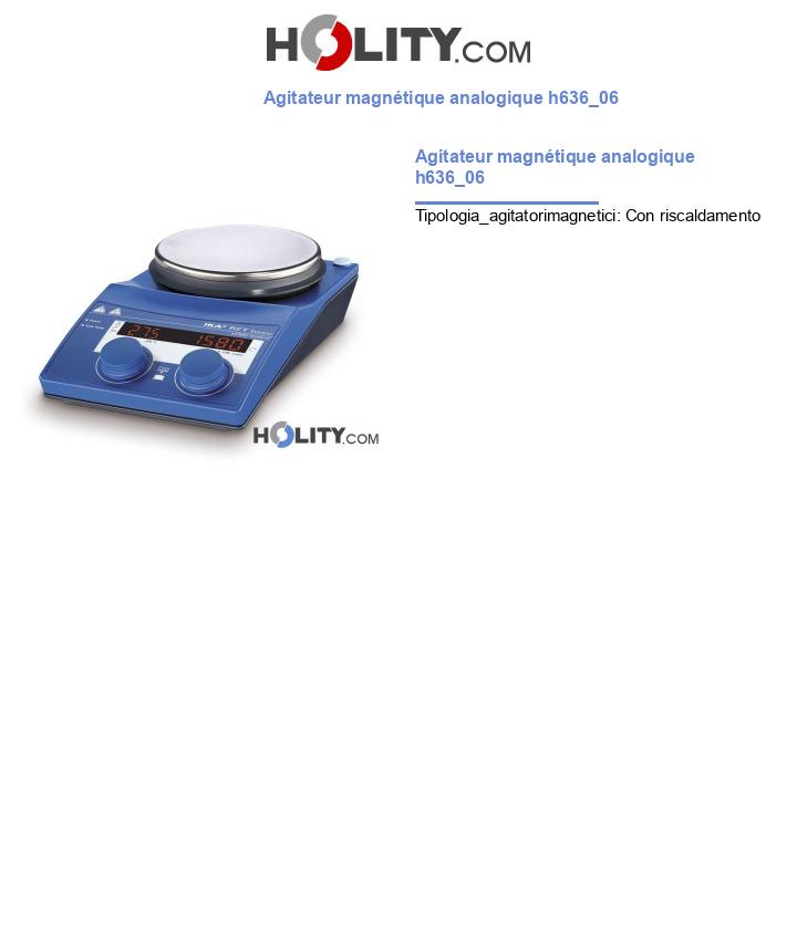 Agitateur magnétique analogique h636_06