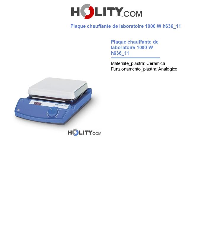 Plaque chauffante de laboratoire 1000 W h636_11