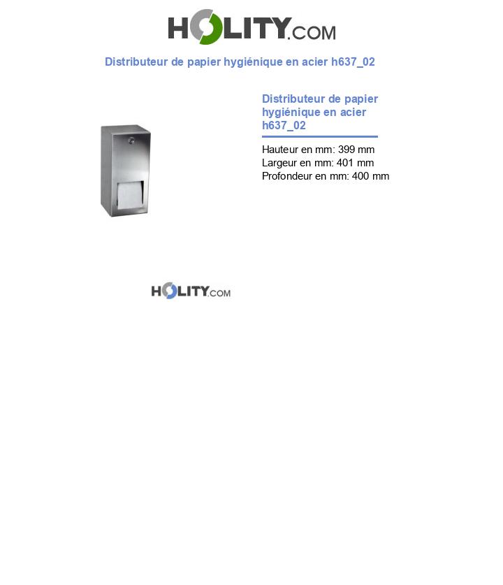 Distributeur de papier hygiénique en acier h637_02