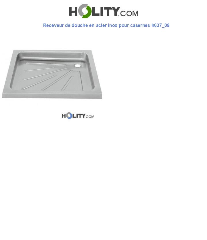 Receveur de douche en acier inox pour casernes h637_08