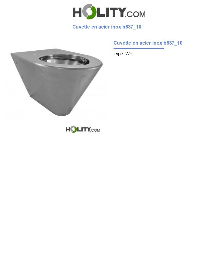 Cuvette en acier inox h637_10