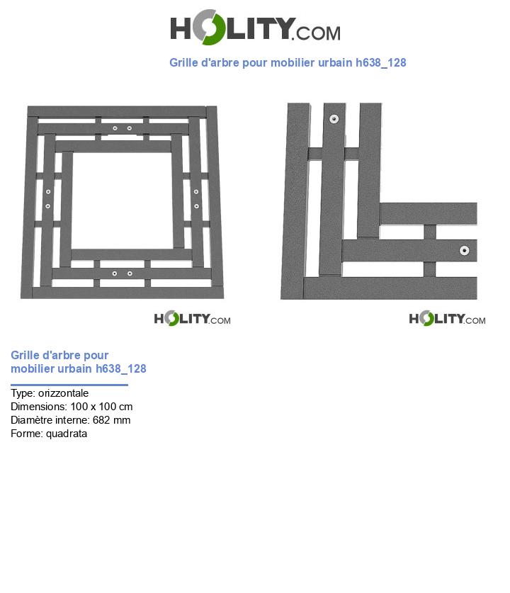 Grille d'arbre pour mobilier urbain h638_128