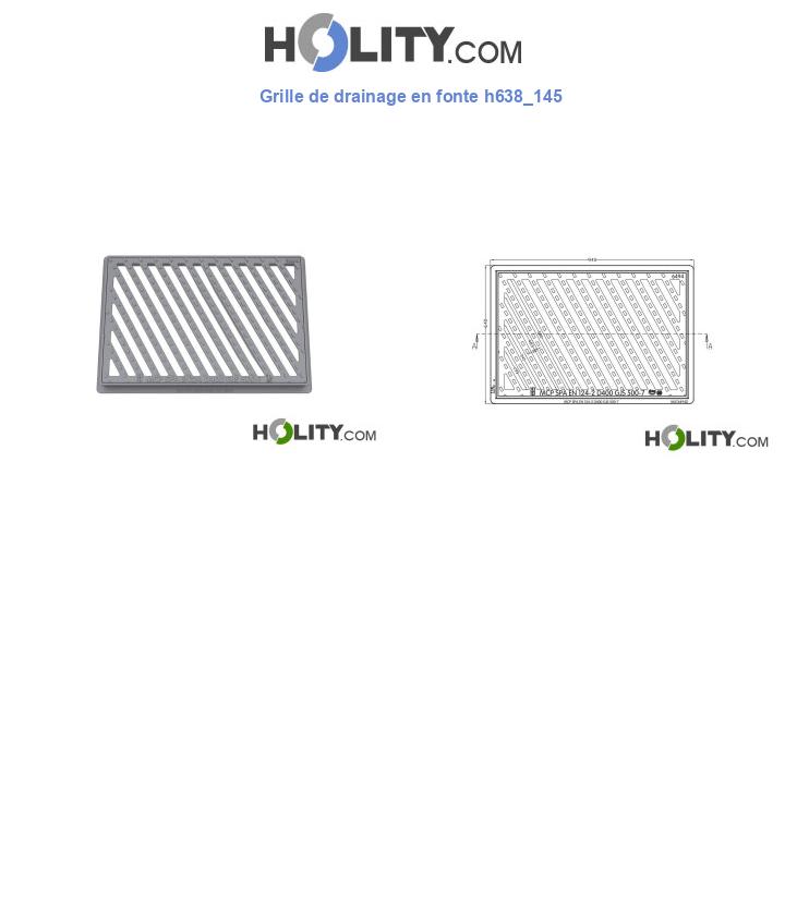 Grille de drainage en fonte h638_145