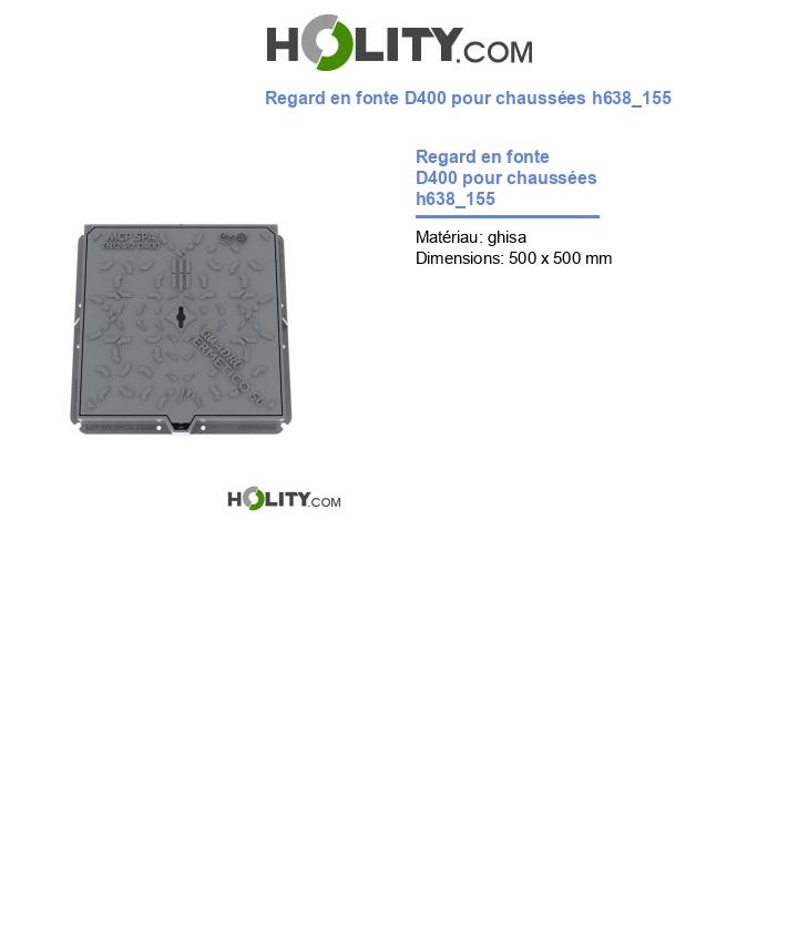 Regard en fonte D400 pour chaussées h638_155