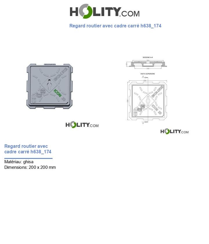 Regard routier avec cadre carré h638_174