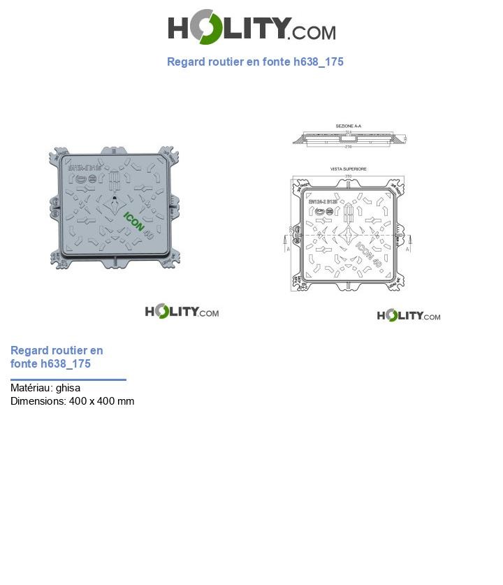 Regard routier en fonte h638_175