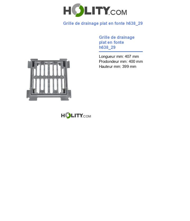 Grille de drainage plat en fonte h638_29