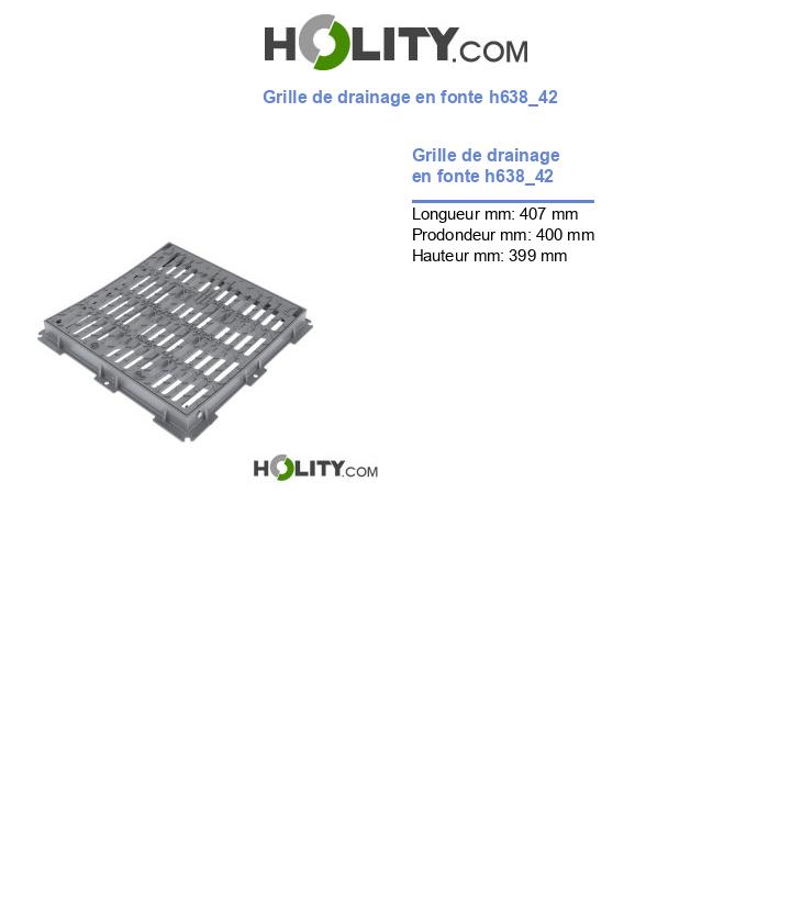 Grille de drainage en fonte h638_42