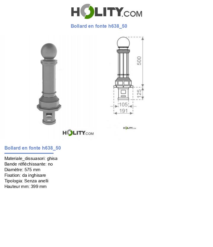 Bollard en fonte h638_50