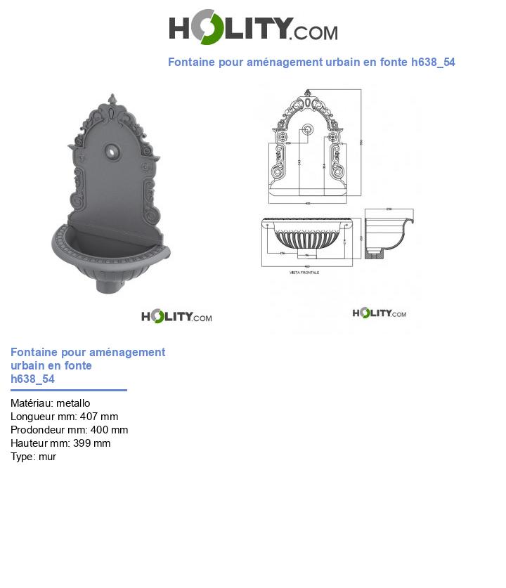 Fontaine pour aménagement urbain en fonte h638_54