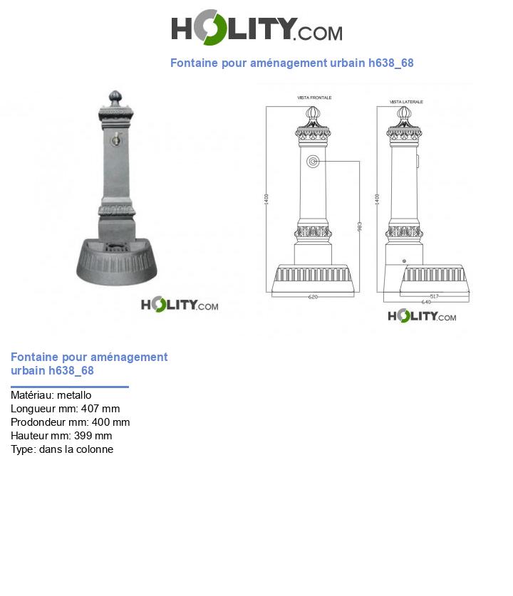 Fontaine pour aménagement urbain h638_68