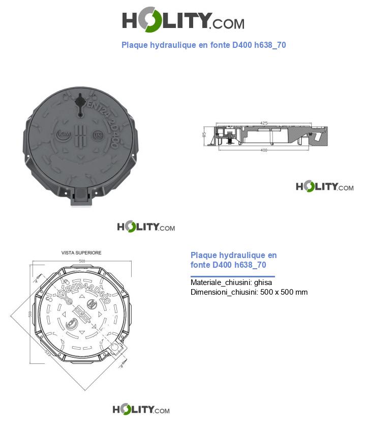Plaque hydraulique en fonte D400 h638_70
