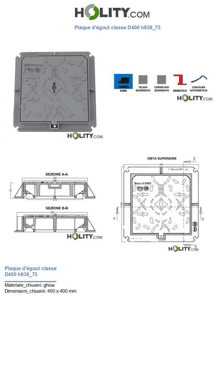 Plaque d'égout classe D400 h638_73