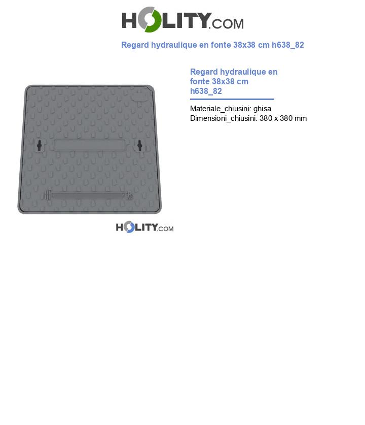Regard hydraulique en fonte 38x38 cm h638_82