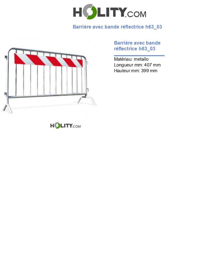 Barrière avec bande réflectrice h63_03