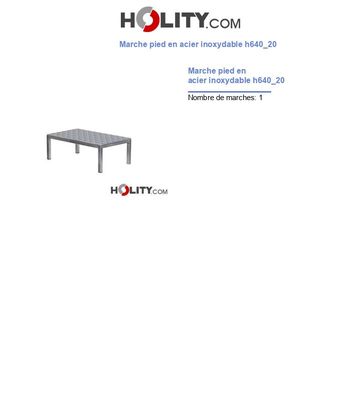 Marche pied en acier inoxydable h640_20