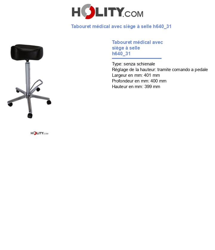 Tabouret médical avec siège à selle h640_31