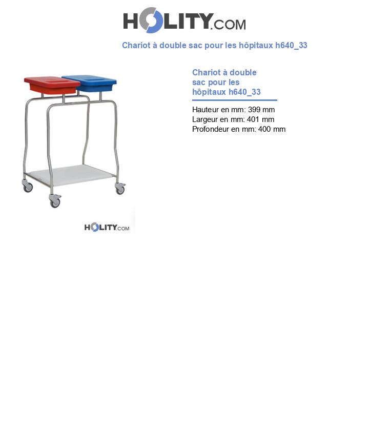 Chariot à double sac pour les hôpitaux h640_33