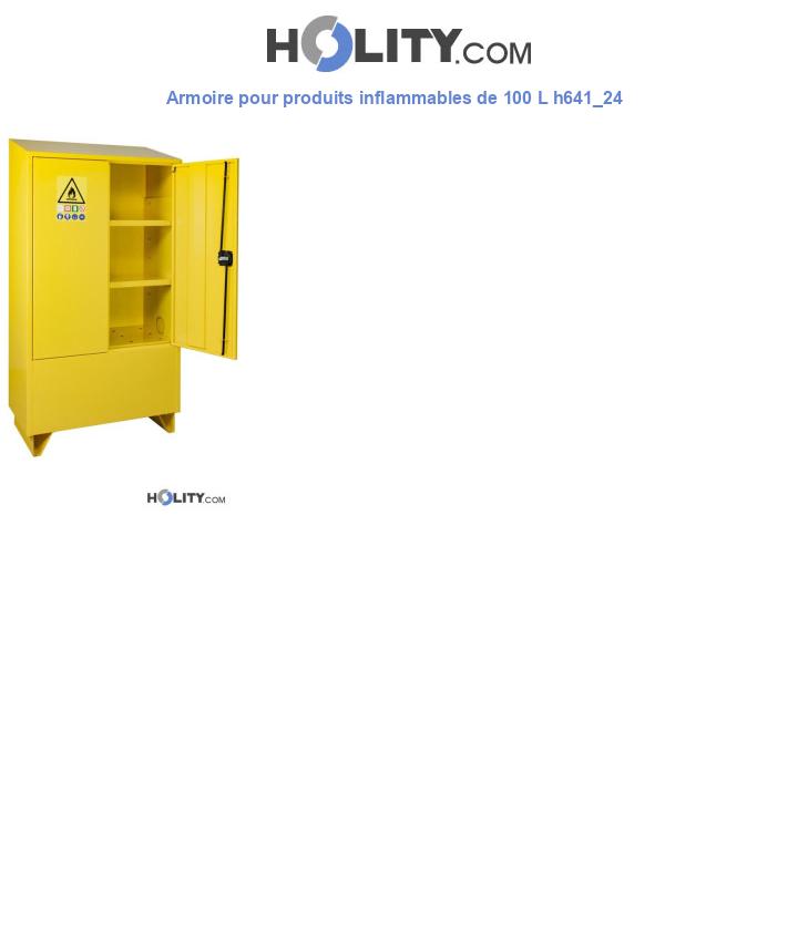 Armoire pour produits inflammables de 100 L h641_24