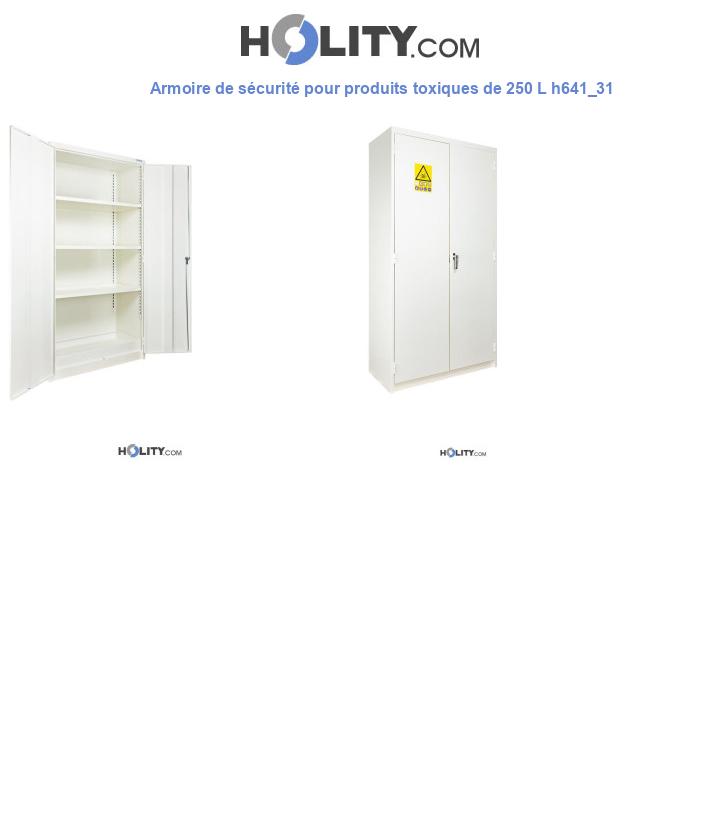 Armoire de sécurité pour produits toxiques de 250 L h641_31