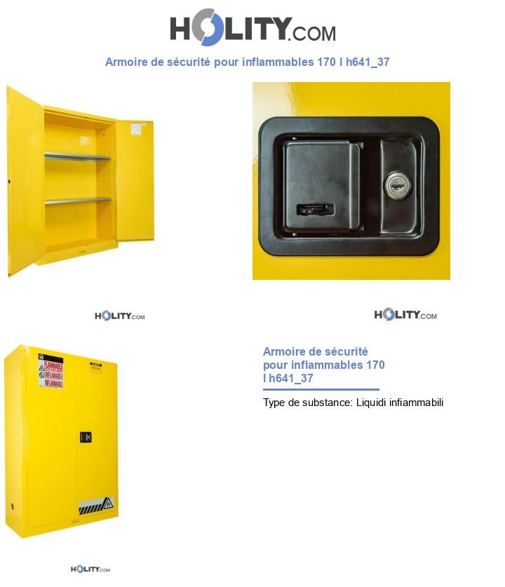 Armoire de sécurité pour inflammables 170 l h641_37