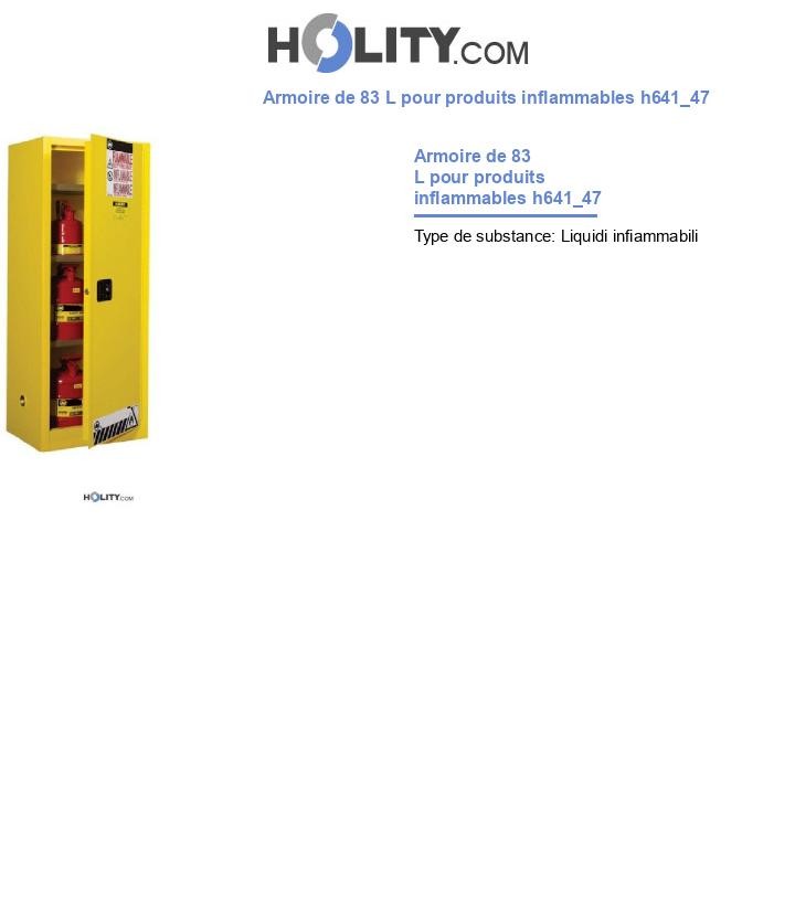 Armoire de 83 L pour produits inflammables h641_47