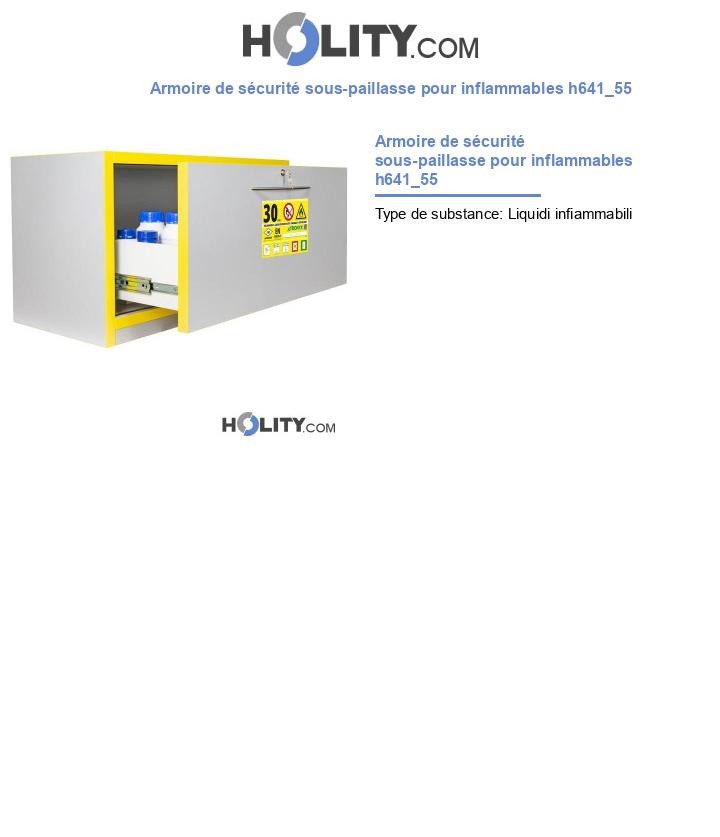 Armoire de sécurité sous-paillasse pour inflammables h641_55