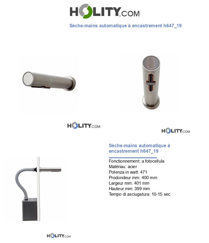 Sèche-mains automatique à encastrement h647_19