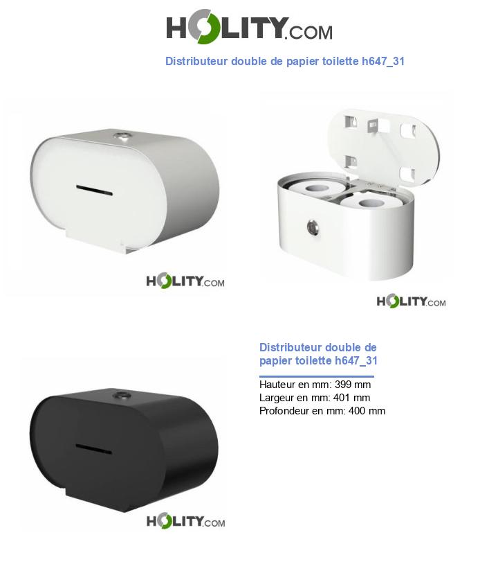 Distributeur double de papier toilette h647_31