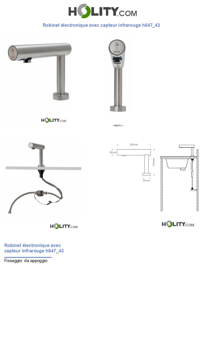 Robinet électronique avec capteur infrarouge h647_43