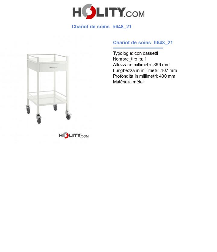 Chariot de soins  h648_21