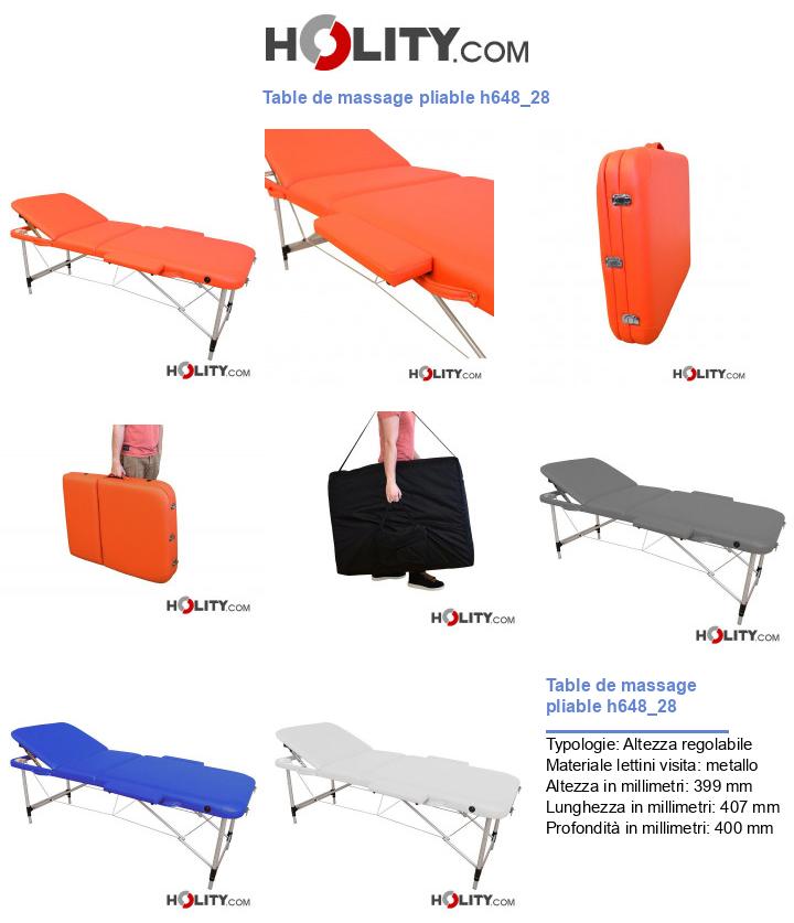 Table de massage pliable h648_28