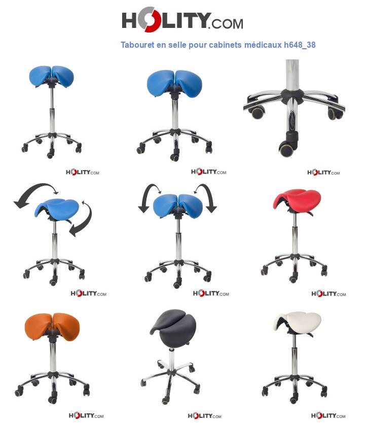 Tabouret en selle pour cabinets médicaux h648_38