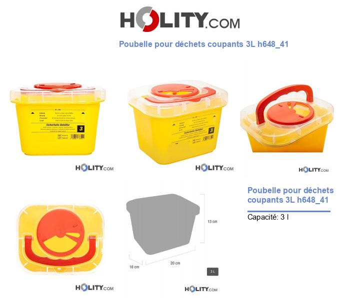 Poubelle pour déchets coupants 3L h648_41