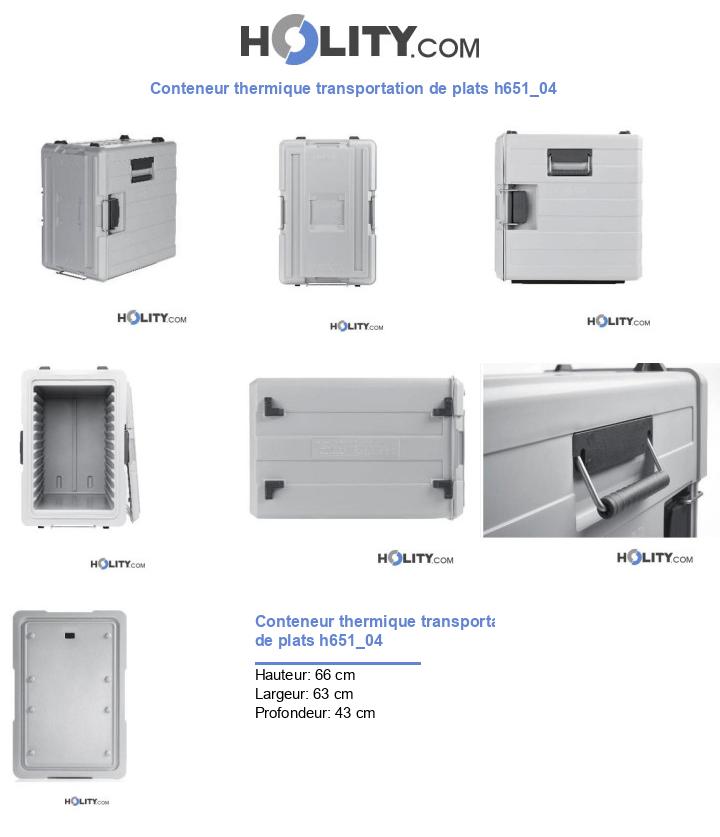 Conteneur thermique transportation de plats h651_04